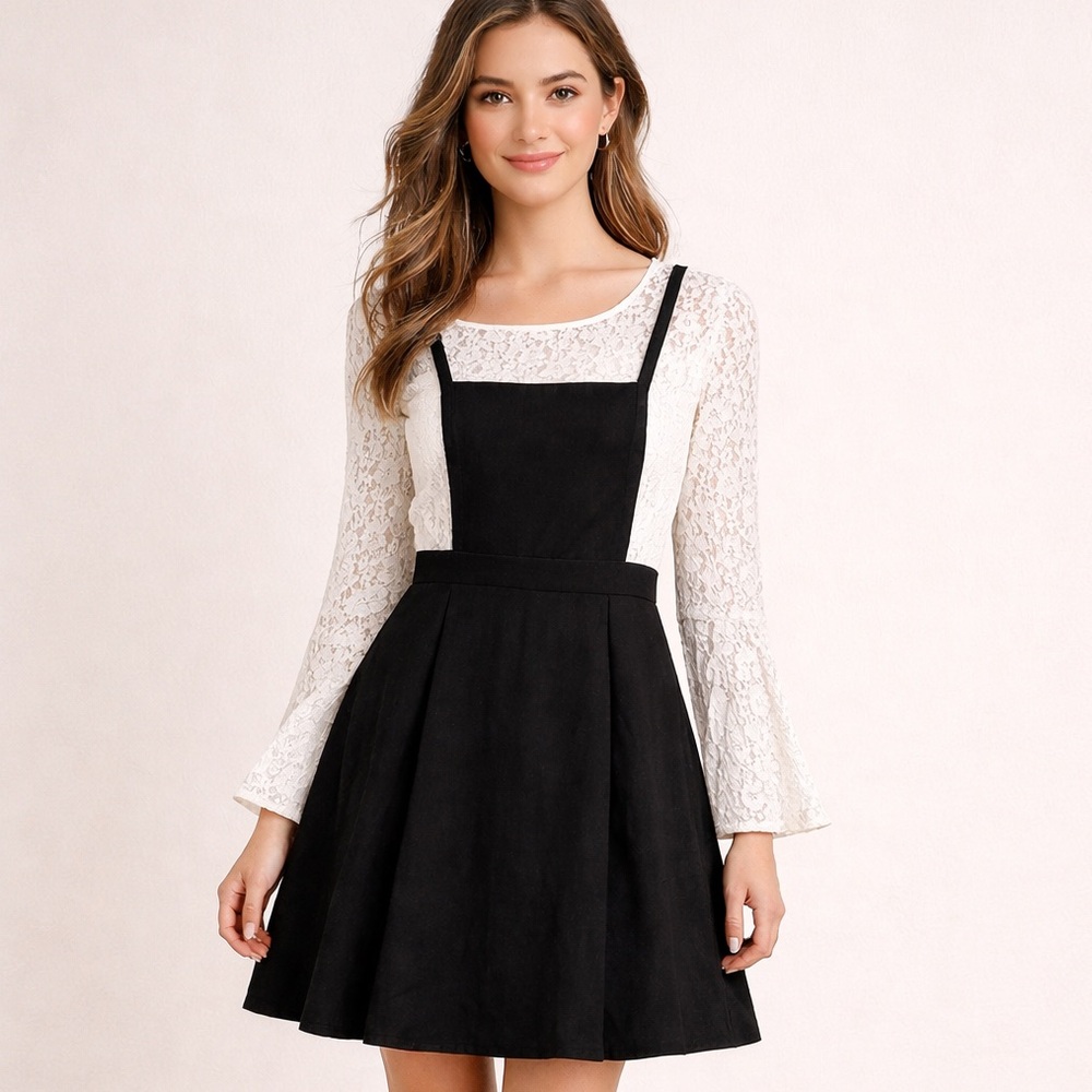 LC Lauren Conrad Runway • Lace Two Fer Dress
